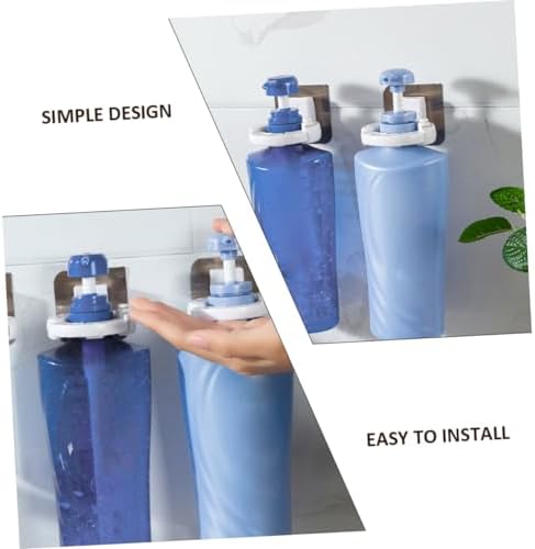 Fondotin 3pcs Wall Mounted Shampoo Gel Bottle Holder Easy Install Bath Organizer