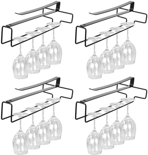4 Pcs Wine Glass Holder Stemware Rack for Kitchen
