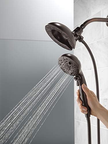 Delta Faucet 5-Spray In2ition Dual Shower Head with Handheld and Hose