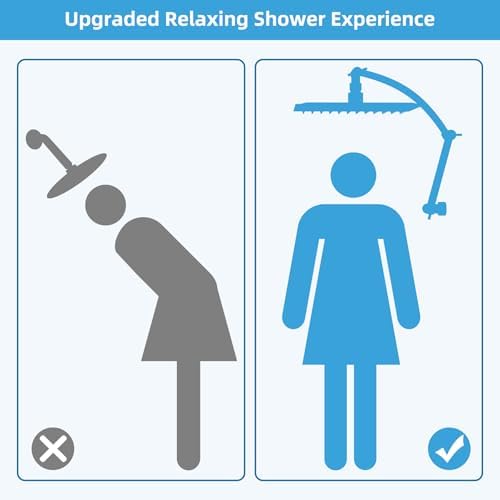 Hibbent 20 All Metal Shower Head Extension Arm