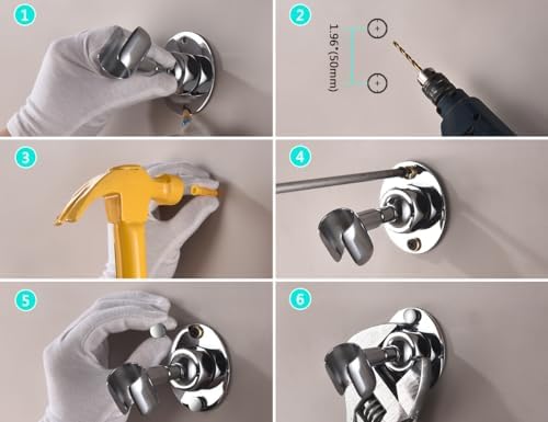 Adjustable Shower Head Holder with Chrome Finish 1