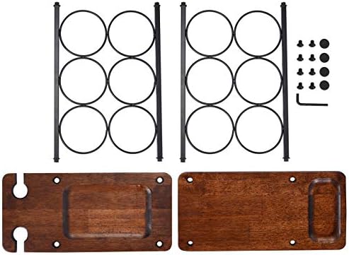 ALLCENER 6-Bottle Wine Rack with 2 Glass Holder