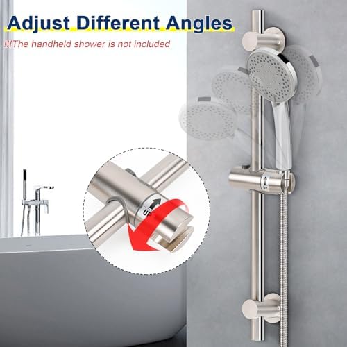 NearMoon Adjustable Shower Slide Bar with Handheld Holder