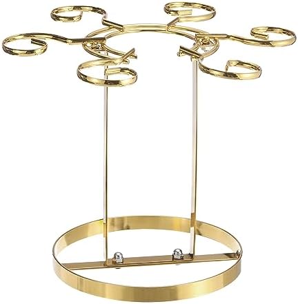 Uxcell Gold Wine Glass Holder with 6 Hooks