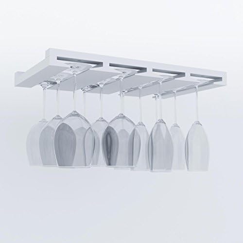 Rustic State 4 Sectional Stemware Rack Under Cabinet Mount