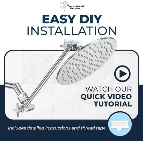 HammerHead Showers 12 Inch Metal Extension Arm