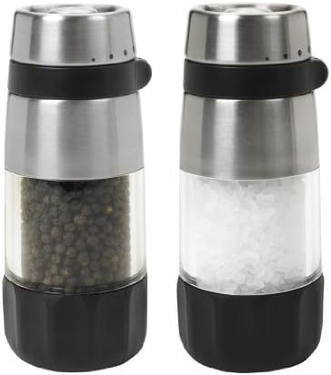OXO Salt Pepper Grinders with Soap Dispensing Brush Storage
