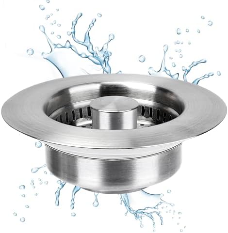 Upgraded 3 in 1 Kitchen Sink Drain Strainer - Stainless Steel