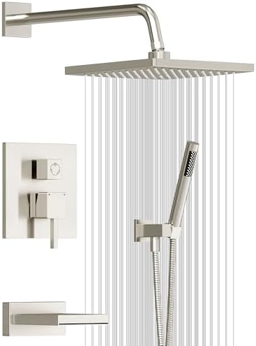 Esnbia Brushed Nickel Tub Shower System