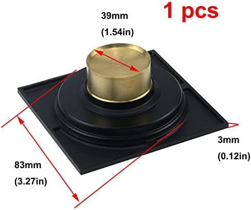 Antrader Odor-Proof Floor Drain with Matte Black Strainer