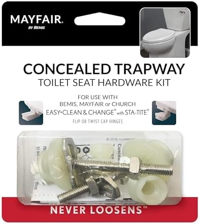 Mayfair Concealed Trapway Toilet Seat Fastening Kit White 1