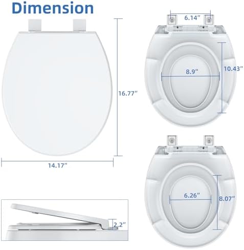 GAOMON Round Toilet Seat with Toddler Seat 1