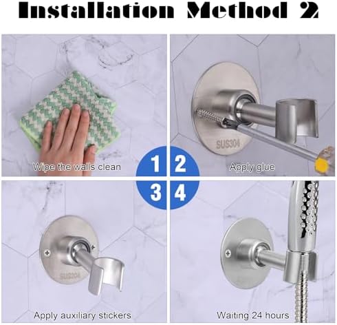 Sliverdew 360 Adjustable Stainless Steel Shower Head Holder 1