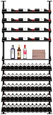 Showcase Wine Display - 84 Bottle Black Metal Rack