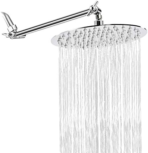 NearMoon Rain Shower Head with 11 Adjustable Arm