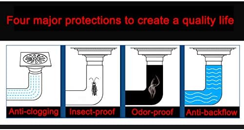 Antrader Odor-Proof Floor Drain with Matte Black Strainer