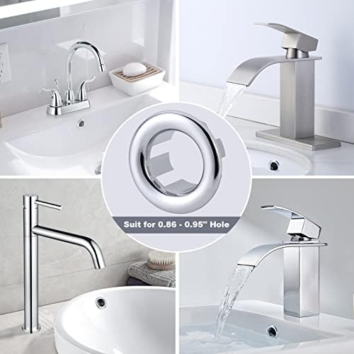 2 Pack Sink Overflow Ring Chrome