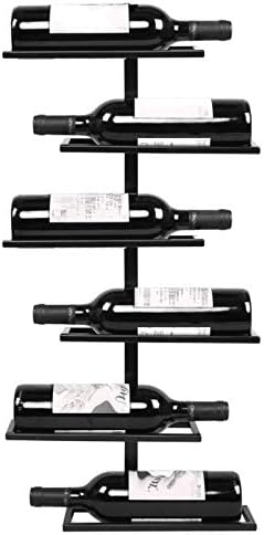 BOCbco Wall-Mounted Wine Racks 4 or 6 Bottle Holder Black