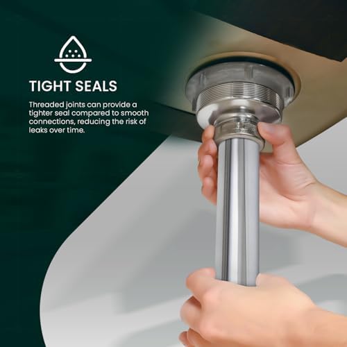 1-14 x 8 Brass Threaded Tube for Sink Drains