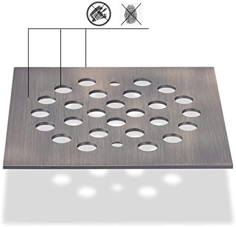Square 4-14 Inch Screw-in Shower Drain Cover Replacement 1