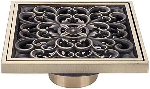 Tomotato Floor Drain 10x10cm Antique Bathroom Shower Strainer Cover Replacement