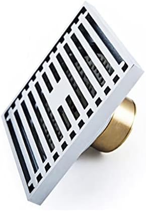Square Floor Waste Grate in Antique Bronze or Chrome