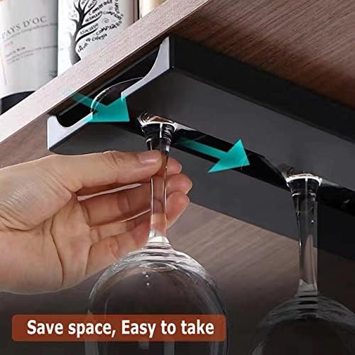 Leevcok 2 Pack Wine Glass Holder Plastic Rack