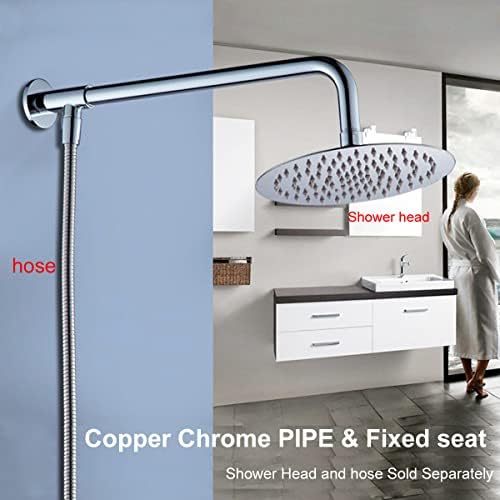 Gnimauhz 16 Inch Copper Shower Arm with Flange Chrome