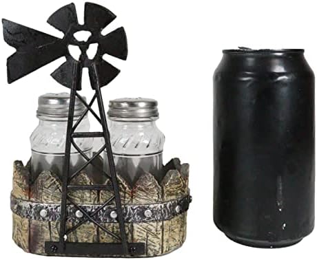 Ebros Gift 6 Tall Rustic Windmill Salt Pepper Shaker Set 1