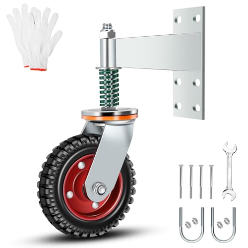 6 Inch Heavy Duty Fence Gate Wheel 500LB Silver