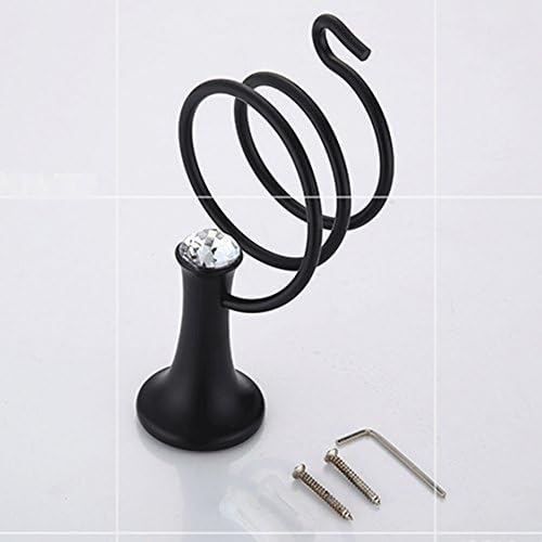 Liaozy888 Black Alloy Crystal Hand Dryer Holder