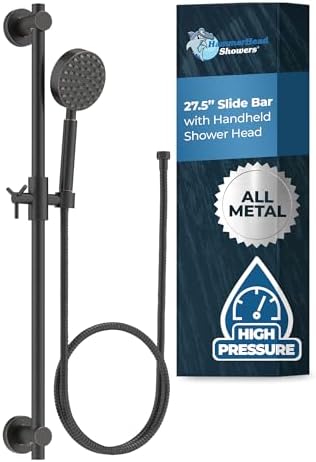 HammerHead Showers All Metal 275 Inch Slide Bar Set with Handheld Shower Head