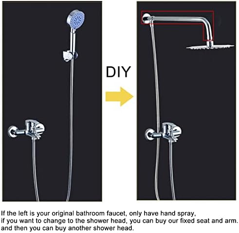 Gnimauhz 16 Inch Copper Shower Arm with Flange Chrome
