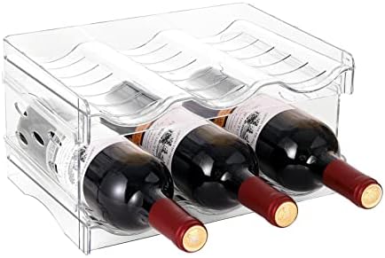 IEEK Plastic Stackable Bottle Storage Rack 2 Pack