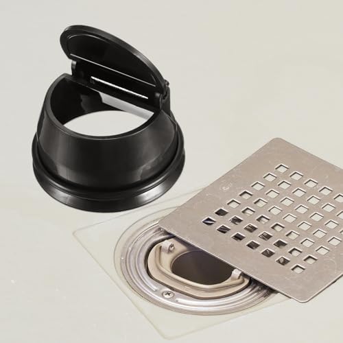 Uxcell Floor Drain Anti Odor Core 4Pcs Black