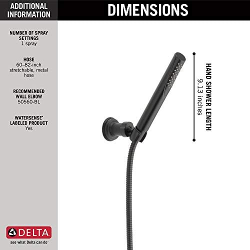 Delta 55085-BL Grail Hand Shower Matte Black