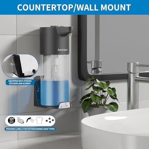 Aunmaon Touchless Auto Soap Dispenser with 15 Levels Adjustment