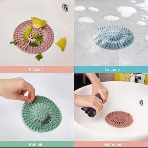 Silicone Hair Catcher 5 Pack - Universal Drain Cover