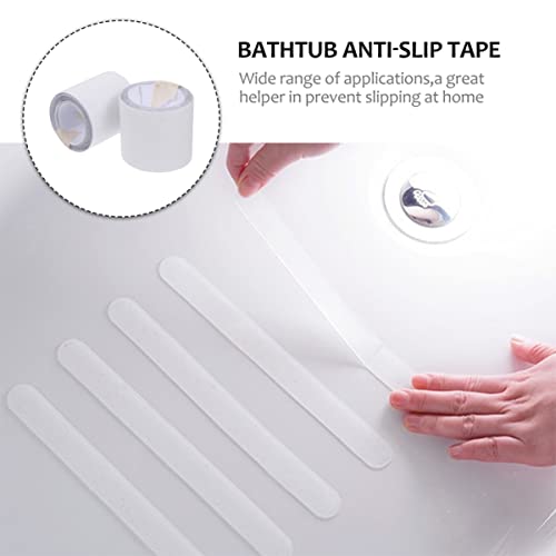 ULTECHNOVO 2 Rolls Non-Slip Transparent Duct Tape for Stairs and Pool