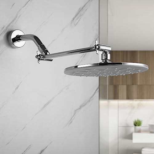 Pichrain Chrome Shower Head Extender - 10 Inch Adjustable G12 Connector