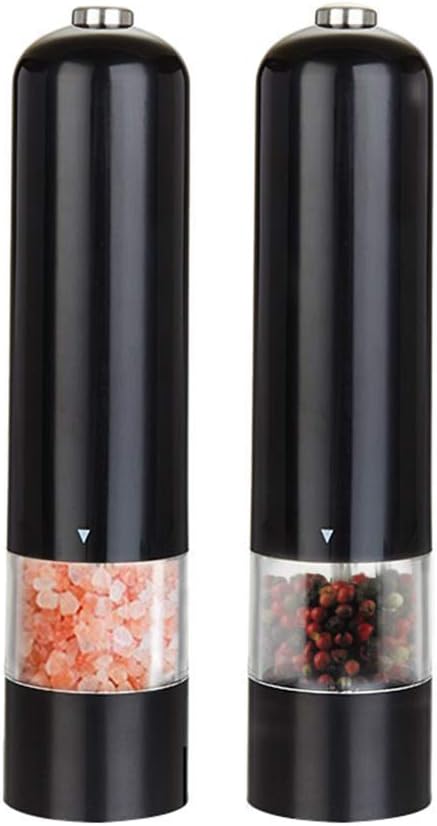 sdneNest Salt Pepper Shaker Set Stainless Steel Glass Body Adjustable Coarseness