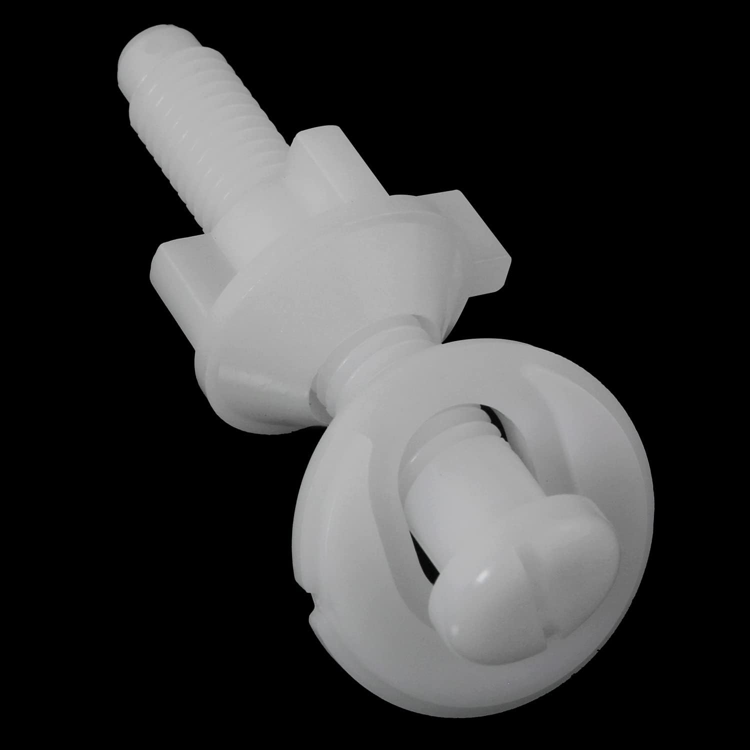 White Plastic Toilet Seat Screws 4Set with Nuts and Washers