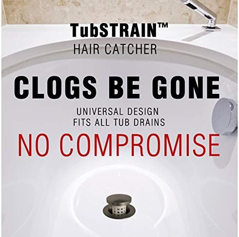 PermaFLOW Universal Tub Drain Hair Catcher with Replaceable Finish