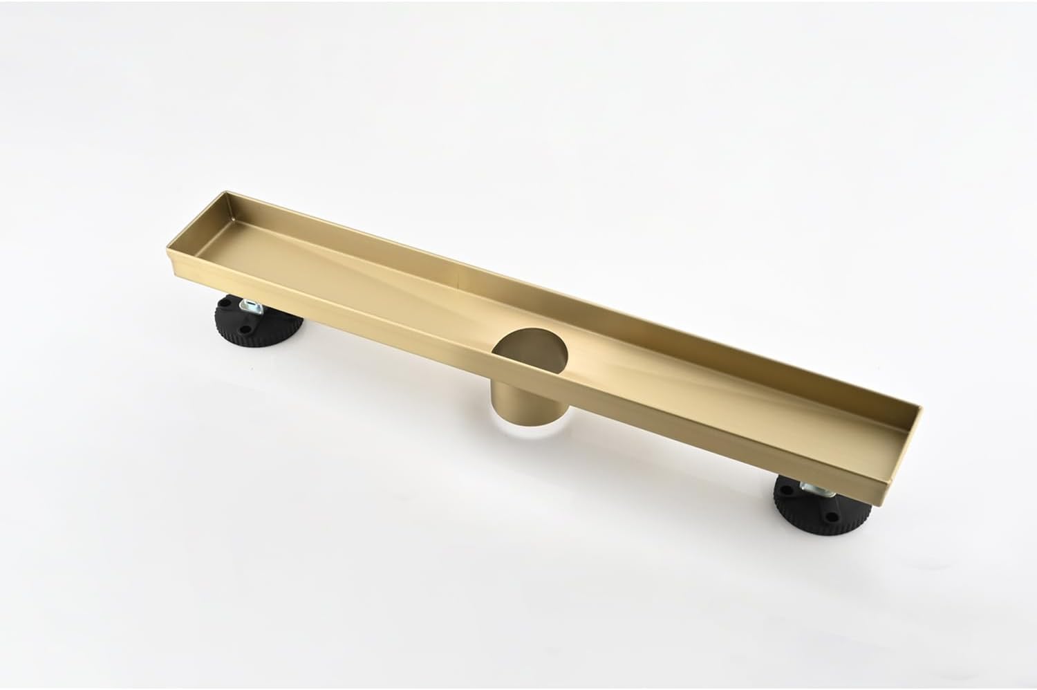 Benicabaly Linear Shower Drain with Brushed Gold Finish 1