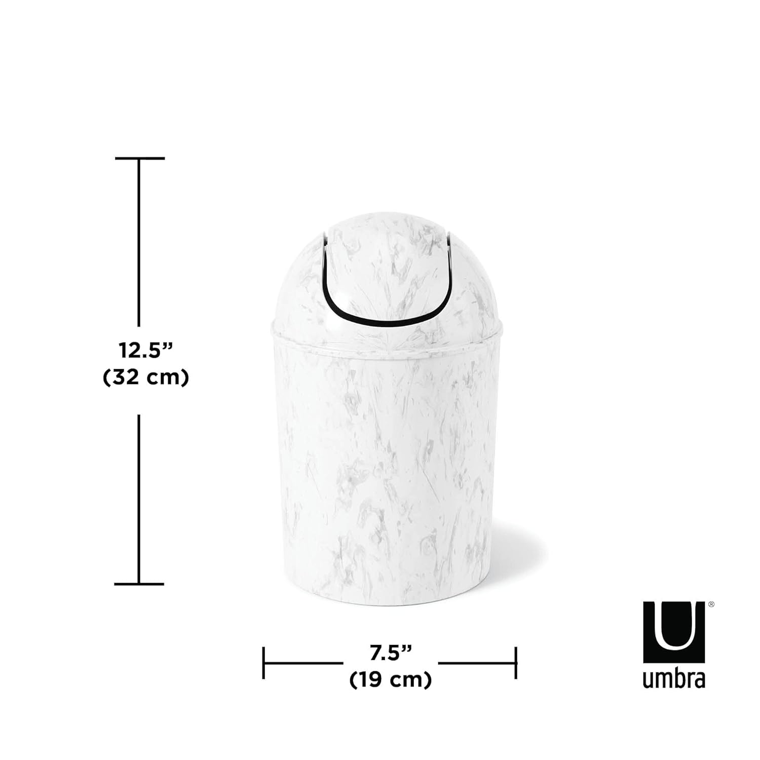 Umbra 125-Gallon Mini Trash Can with Swing-Top Lid
