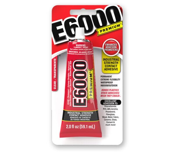 E6000 Premium Industrial Contact Adhesive - Permanent Waterproof Flexible