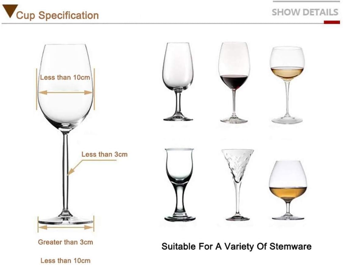 Kework Bamboo Wine Glass Holder Organizer
