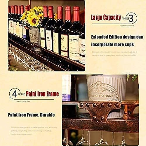 Vintage Wall Mounted Wine Rack Iron Art
