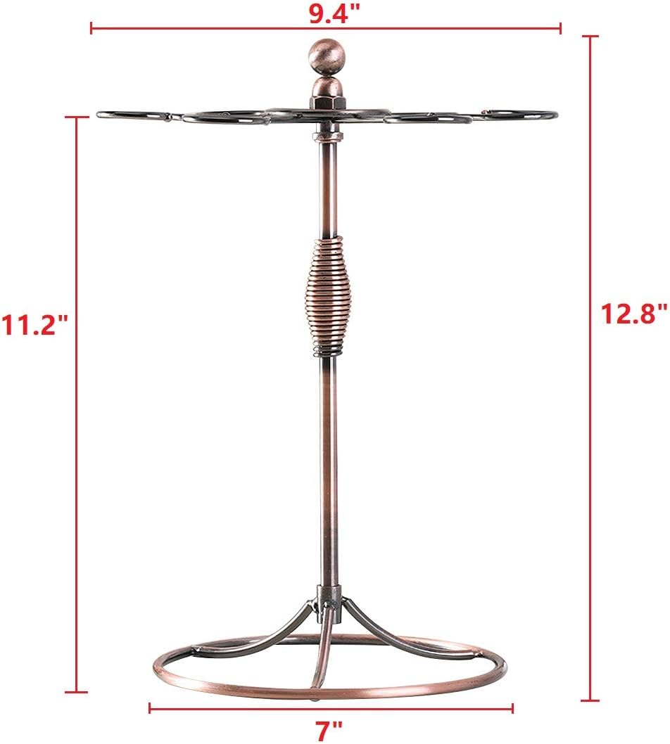 GeLive Bronze Wine Glass Holder Stand 6 Hooks