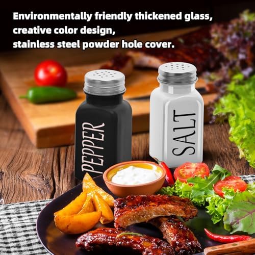 Cute Glass Salt Pepper Shakers Set 2pcs